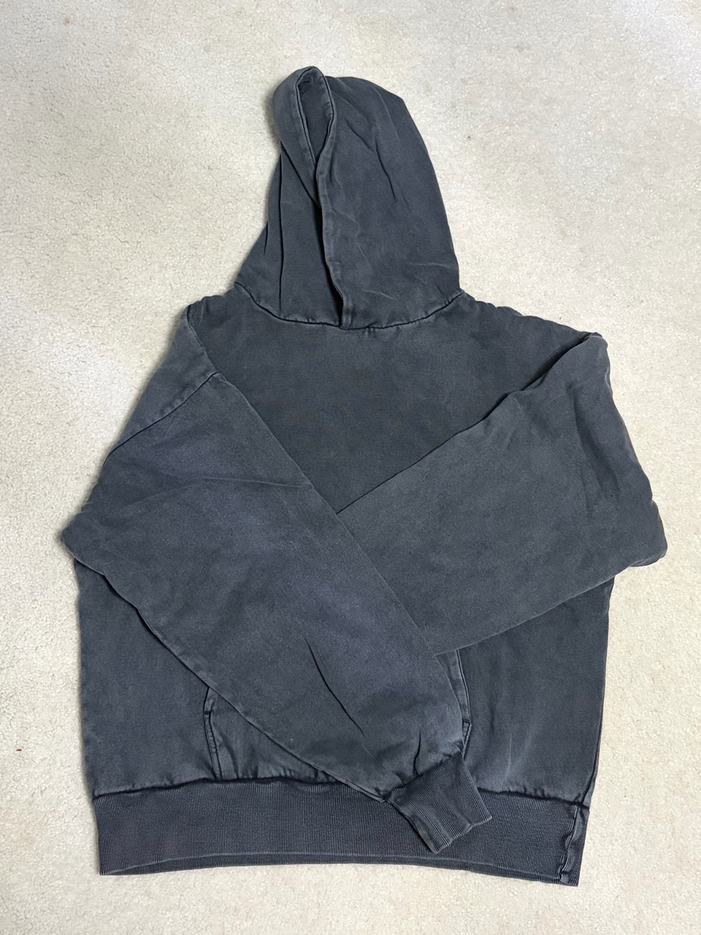 mnml Oversized Boxy Essential Hoodie Medium Mineral Black